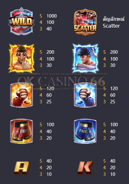 อัตราการจ่ายเงินรางวัล Thai Champion